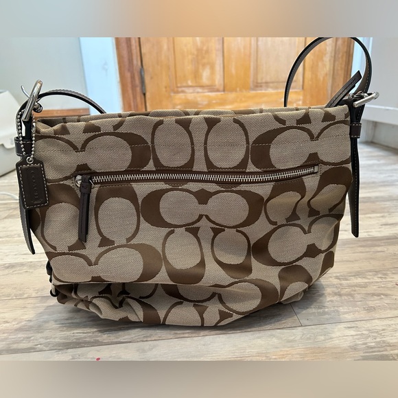 Coach Handbags - COACH Signature C Monogram Crossbody Brown & Tan Shoulder Bag